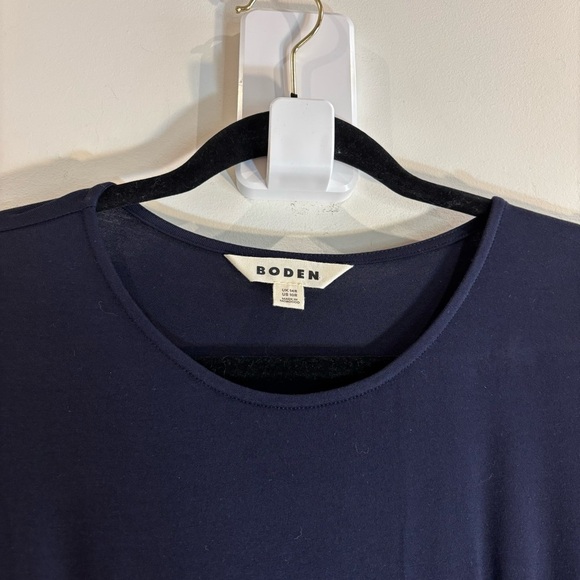 BODEN Sz 10R Maxi Dress Jerseyy Knit Empyre Waist Slight Puff Shoulder Unlined - Picture 3 of 11